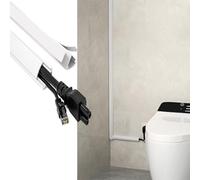 On-Wall Cable Raceway Kit for Hiding Wires, 2 Pack 100cm PVC Cable Concealer for Wall Floor Baseboard Ceiling