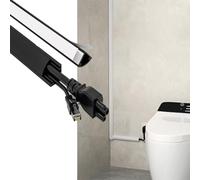 On-Wall Cable Raceway Kit for Hiding Wires, 2 Pack 100cm PVC Cable Concealer for Wall Floor Baseboard Ceiling
