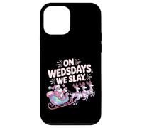 On Wednesdays We Slay Funny Glam Pink Santa Design Case for iPhone 12 mini