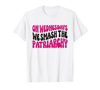 On Wednesdays We Smash The Patriarchy Pink Feminist Feminism Value Graphic T-Shirt