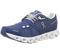 On Womens Cloud 5 Textile Synthetic Denim White Trainers 8.5 UK