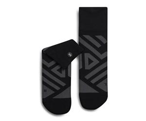 On Womens Performance Mid Socks Colour: Black, Size: Extra Small