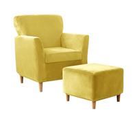 on Yellow Stretch Armchair Slipcover Set with Elastic Bands & AntiSlip Str Fits Chairs Seatss Dining Room & Banquet Fur Protector