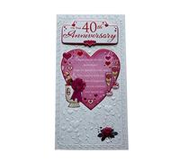 On Your 40th Anniversary Open Soft Whispers Card