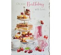 On Your Birthday With Love... Afternoon Tea Card For Female