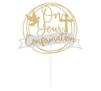 On Your Confirmation Cake Topper, Religious Baptism Cake Decor, First Holy Communion, Christening Baby Shower Wedding Bridal Shower 1st Birthday Party Decorations