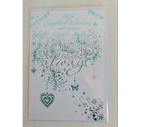 On Your Sapphire Wedding Anniversary Love Always 45th Wedding Anniversary Card White/Blue Words/Flowers Foil Detail(SE25173)