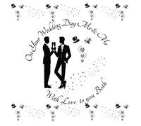 On Your Wedding Day Card - Mr and Mr - 6 x 6 Inches - Rush Design