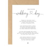 On your Wedding Day Poem A5 Greeting Card with envelope, The new Mr & Mrs Card, Bride and Groom Card, Card for Wedding, Wedding Day Card (Style: On your Wedding Day)