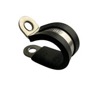 On1shelf 10x 37mm Rubber Lined P Clips Hose Pipe Clamp Stainless Steel - Premium Quality-
