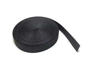 On1shelf 25mm Wide Black Nylon Heavy Duty Polypropylene Webbing Strap- 10m (25mm)