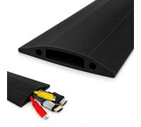 On1shelf® Black PVC Floor Cable Protector Cover 2M Heavy Duty Linkable Cable Ramp for Floor Wires and Extension Leads 30mm x 10mm Cable Channel Anti Trip Protector