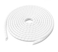 On1shelf® Extra Large Spiral Cable Wrap 25mm x 10m White | Heavy Duty Cable Tidy Sleeve for TV PC Gaming Desk Office Wire Organiser Cable Management