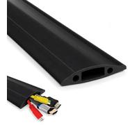On1shelf® Floor Cable Protector Black 10M PVC Floor Cable Cover Anti Trip Cable Tidy Floor Wire Protector with 16mm x 8mm Cable Channel for Home Office Extension Leads