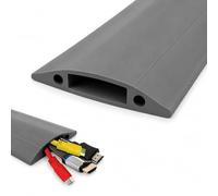On1shelf® Grey PVC Floor Cable Protector Cover 1M Heavy Duty Linkable Cable Ramp for Floor Wires Extension Leads and Office Cable Management 30mm x 10mm Anti Trip Cable Cover