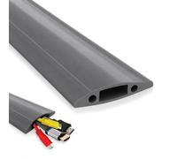 On1shelf® Grey PVC Floor Cable Protector Cover 5M Medium Duty Cable Management Ramp for Home Office Extension Leads Ethernet TV Power Wires 16mm x 8mm Cable Channel Anti Trip Floor Cord Cover
