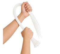 On1shelf® Heavy Duty Cable Ties White 450mm x 7.2mm Strong Nylon PA66 Zip Ties 50 Pack 18 Inch Premium Tie Wraps for Cable Management, Garden, Garage & Electrical Use