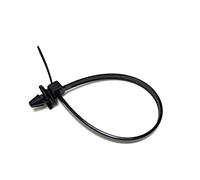 On1Shelf® Winged Push-Mount Zip Ties Black 3.6x155mm Pack 50, Nylon 66 Trim-Panel Anchor, UL94V-2, Workshop Vehicle Harness Organiser, Bay Routing Needs