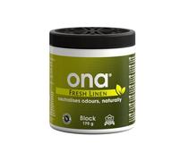 ONA Block Fresh Linen Fragrance - Natural Odour Eliminator, Neutralise Odours Safely, Naturally and Permanently - 170g