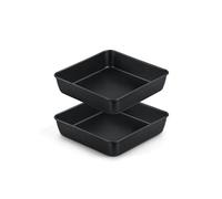 Onader 6Inch Square Cake Tin Set of 2, Non-Stick Stainless Steel Baking Pan | Small Baking Mould for Cakes Brownies Roasting Cooking, Healthy & Heavy-Duty, Air Fryer & Oven Safe, Easy to Release & Clean