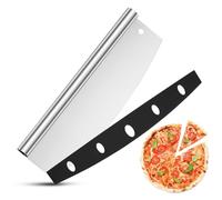 Onader Pizza Cutter Rocker 35cm, Stainless Steel Large Pizza Slicer with Protective Cover, Great for Professional Cutting Homemade Pizza, Bread & Dough, Dishwasher Safe