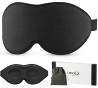 onaEz Eye Mask, 2026 Upgraded 100% Darkness 3D Sleep Mask with 12mm Recessed Eye Sockets, Soft Milk Ice Silk Sleeping Mask, Breathable Comfortable Eye Mask for Sleeping Traveling Napping Yoga