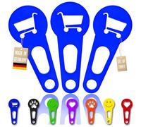 OnAir 3x shopping cart chip that can be removed immediately as a key chain; 3 pieces in a set shopping cart release shopping cart unlocker; handmade 3D printing (Shopping cart, Blue)