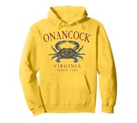 Onancock Virginia Blue Crab Since 1680 Burgundy Letters Pullover Hoodie