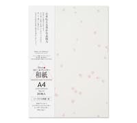 ONAO Washi Paper Sheet Colored A4 Size [Sakura Cherry Blossom] Printer Paper (20 Sheets), Laser and Inkjet Printable for Printing, Greeting, Invitation, Craft, Gift Wrapping, Made in Japan (47391)