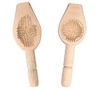 Onart Home - 2 Pack - Cookie Molds for Baking | Maamoul Molds Traditional Handmade | Biscuit Cake Pastry Cookie Cutter | Mid-Autumn Festival Practical Hand Pressed Cake Mold