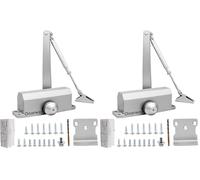 Onarway Door Closer Size 3 Automatic Spring Hydraulic Door Closure, Closing Speed Adjustable, Commercial & Home Use for 45~60kg Weight Door, Aluminum Alloy, EN1154 Certification (Pack of 2)