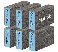 Onarway Sanding Blocks 6 Packs Wet and Dry Dual-use Sanding Sponges - Coarse 60 Grits: Washable and Reusable for Wood Metal Wall Polish