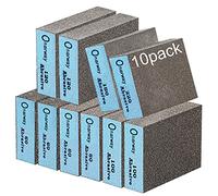 Onarway Sanding Sponges 10 Pack Wet and Dry Dual-use, Coarse and Fine Sanding Blocks - 60/80/100/120/180/220 Grits 6 Different Specifications, Washable and Reusable, Ideal for Wood Metal Polishing