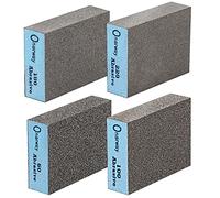 Onarway Sanding Sponges 4 Pack Wet and Dry Dual-use, Coarse and Fine Sanding Blocks - 60/100/180/220 Grits 4 Different Specifications, Washable and Reusable, Ideal for Wood Metal Wall Polish