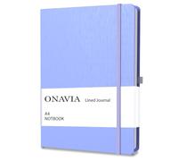 ONAVIA A4 Notebook Hardcover, 8.5" x 11" Lined Journal College Ruled Notebook for Work, Office Meetings, Travel, Note Taking, Planning & Daily Writing, 160 Pages, Cornflower Blue