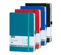 ONAVIA A5 College Ruled Notebook 4 Pack, 5.8" x 8.3", Hardcover Lined Journals with Inner Pocket for School Notes, Study, Homework, Class Writing and Journaling, 160 Pages (80 Sheets)