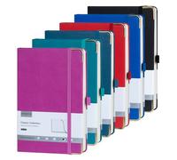 ONAVIA A5 College Ruled Notebook 6 Pack, 5.8" x 8.3", Hardcover Lined Journals with Inner Pocket for School Notes, Study, Homework, Class Writing and Journaling, 160 Pages (80 Sheets)