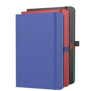 ONAVIA A5 Lined Journal Notebook, 7mm College Ruled Notepad, Journaling for Writing, Work, School, Travel and Note Taking, Hardcover 160 Pages (80 Sheets) 5.79 x 8.3 inches, 3 Pack (Black+Red+Blue)