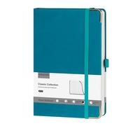 ONAVIA A5 Notebook Hardcover, Lined Journal College Ruled Notebook Hardback, 100GSM Thick Paper, No Bleed, A5 Leather Notepads for Men/Women Work, Office School Supplies, 5.8" x 8.3", Turquoise