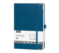 ONAVIA A5 Notebook Hardcover, Lined Journal College Ruled Notebook Hardback, 100GSM Thick Paper, No Bleed, A5 Leather Notepads for Men/Women Work, Office School Supplies, 5.8" x 8.3", Night Sky Blue