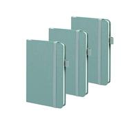 ONAVIA A6 Pocket Notebook 3 Pack, 3.5" x 5.7", Hardcover Lined Journals for School Notes, Study, Homework, Daily Planning and Journaling, 160 Pages (80 Sheets), Midnight Green