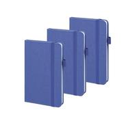 ONAVIA A6 Pocket Notebook 3 Pack, 3.5" x 5.7", Hardcover Lined Journals for School Notes, Study, Homework, Daily Planning and Journaling, 160 Pages (80 Sheets), Royal Blue