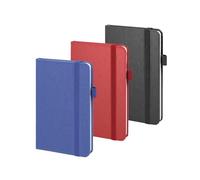 ONAVIA A6 Pocket Notebook 3 Pack, 3.5" x 5.7", Hardcover Lined Journals for School Notes, Study, Homework, Daily Planning and Journaling, 160 Pages (80 Sheets), Black, Red, Blue