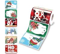 ONBAGLST Christmas Labels Stickers Self Adhesivefor Presents - 250 Xmas Gift Labels Sticker,Christmas Stickers with Festival Xmas Designs - Size 75 x 5mm Xmas Sticker for Presents