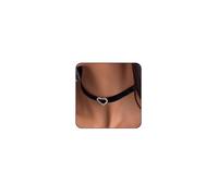 ONBRIG Black Choker Necklace for Women Thin Black Choker Black Velvet Choker Necklace Circle Tube Heart Choker Necklace Gothic Necklace 90s Jewerly, Zinc, No Gemstone
