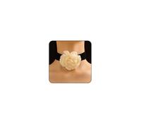 ONBRIG Flower Necklaces for Women Red Rose Choker Necklace for Women Black Velvet Choker Necklace Floral Choker Necklace Spring Summer Necklace Flower Jewelry, 16 inch, Metal, No Gemstone