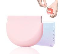 onbuwws Silicone Pink Retainer Case with Lanyard Slim Cute Retainer Holder Dental Thin Container Braces Case for Girl Women Kids Men Travel Partial Denture Night Mouth Guard Aligner