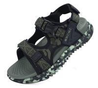 ONCAI Men's Hiking Sandals，Arch Support Orthopedic Recovery Walking Sandal for Men 2025 with Camouflage Breathable Mesh Upper Adjustable Strap Summer Water Athletic Shoes Camo Green Size 10