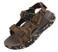 ONCAI Men's Hiking Sandals，Arch Support Orthopedic Recovery Walking Sandal for Men 2025 with Camouflage Breathable Mesh Upper Adjustable Strap Summer Water Athletic Shoes Camo Brown Size 14