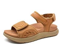 ONCAI Walking Sandals Womens,Arch Support Hiking Sandals with Orthotic Outdoor Footbed for Plantar Fasciitis,Water Athletic Platform Sandalias Mujer with 3 Adjustable Strap Khaki Size 10